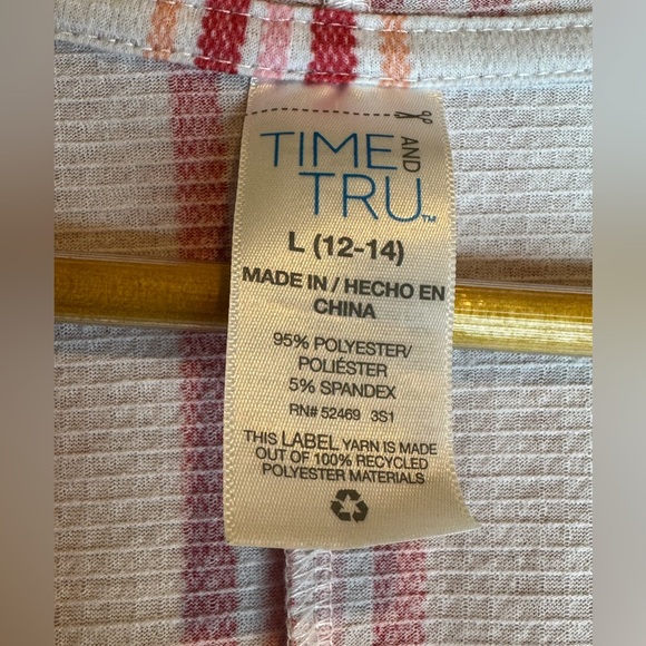 NWOT TIME & TRU Striped Hooded Swim Cover - Picture 8 of 8